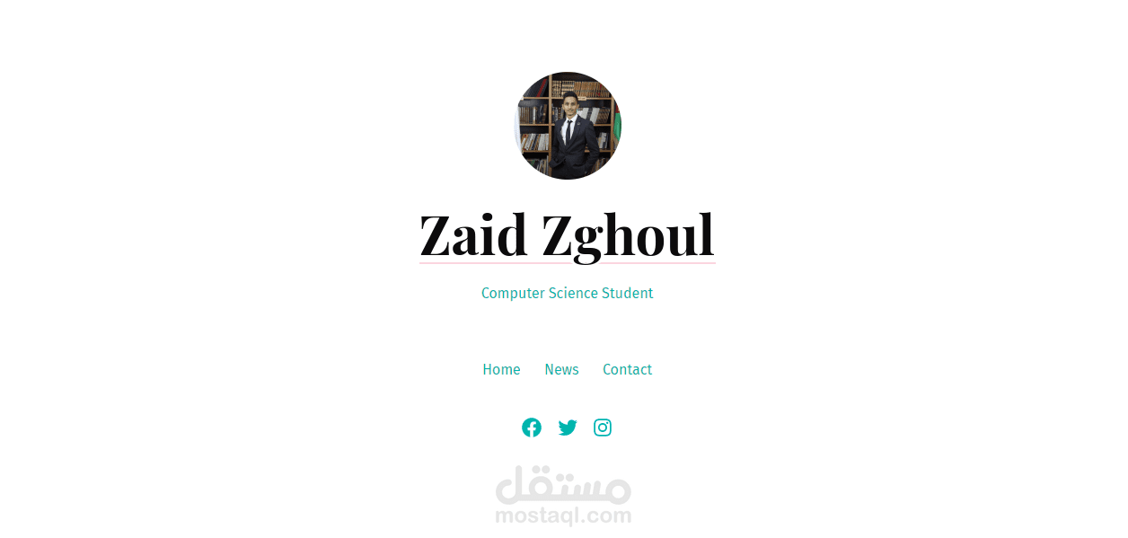 موقع الكتروني تعريفي ( صفحة شخصية تعريفية )