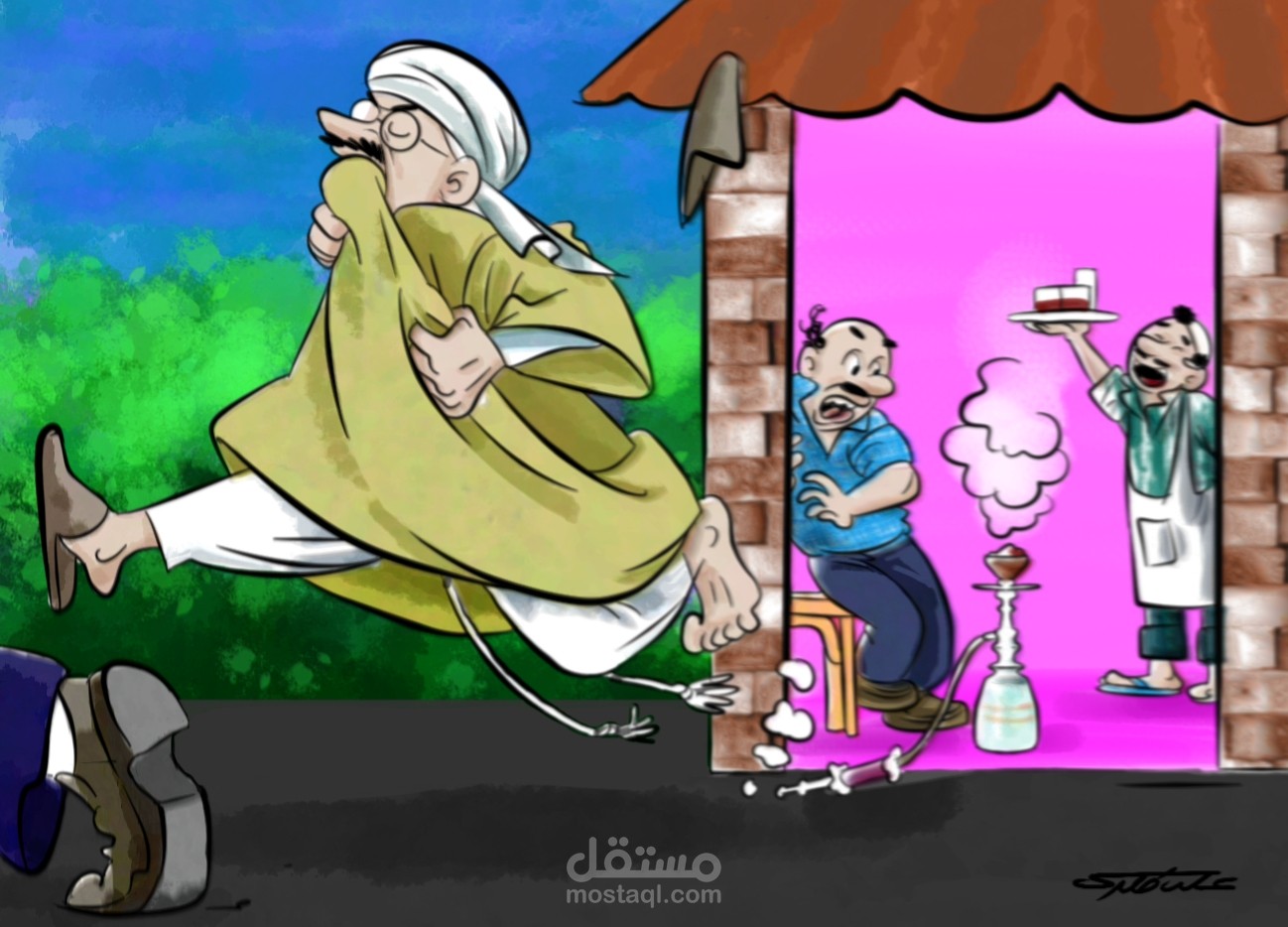 رسم قصص للكبار