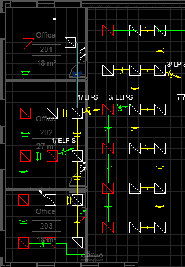 عمل تصميم كهربائي لانظمة (Lighting - power - cable routing - panel scheduel) علي برنامج الريفت