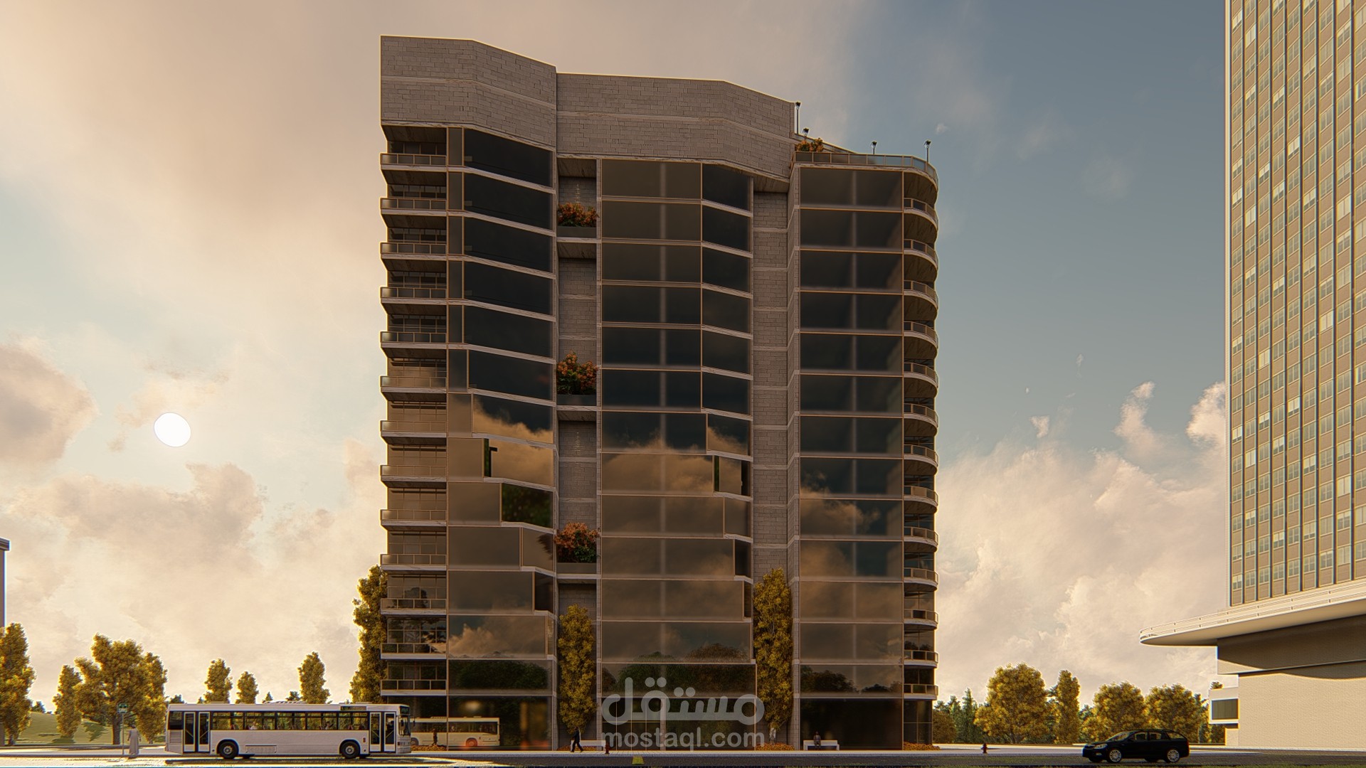 نمذجة انشائية لمبنى تابع ل Marouta city