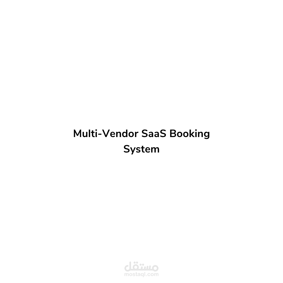 Multi Vendor Service Booking System