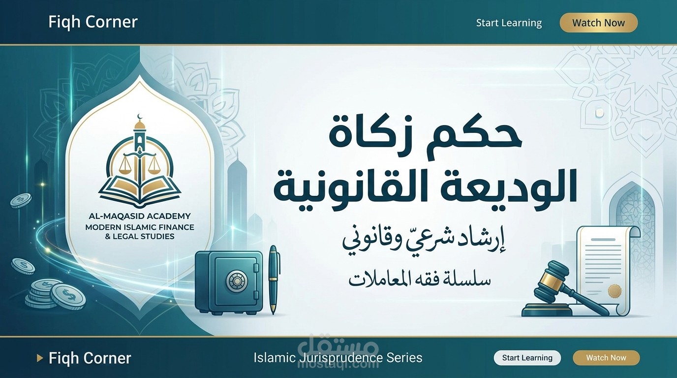 حكم زكاة الوديعة القانونية
