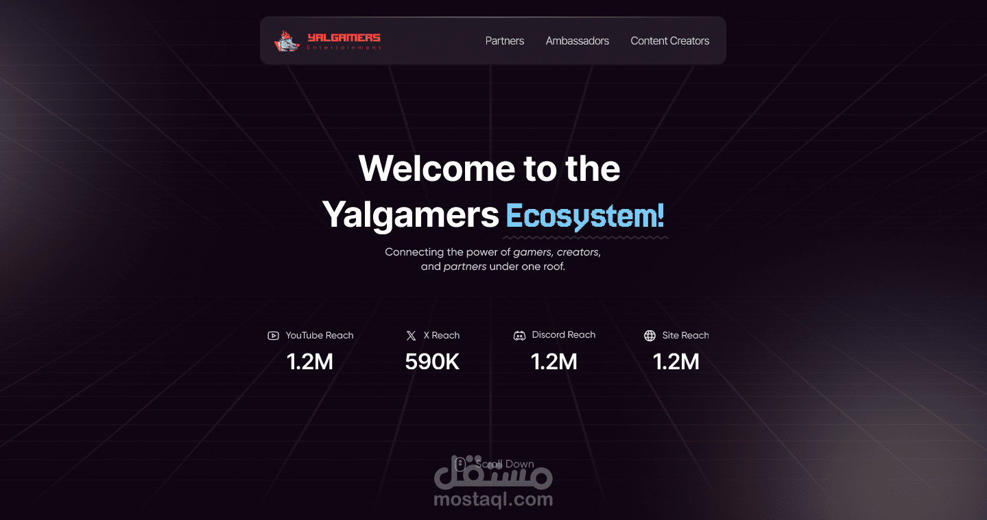 Yalecosystem – منصة عرض وإدارة منظومة المحتوى والشراكات