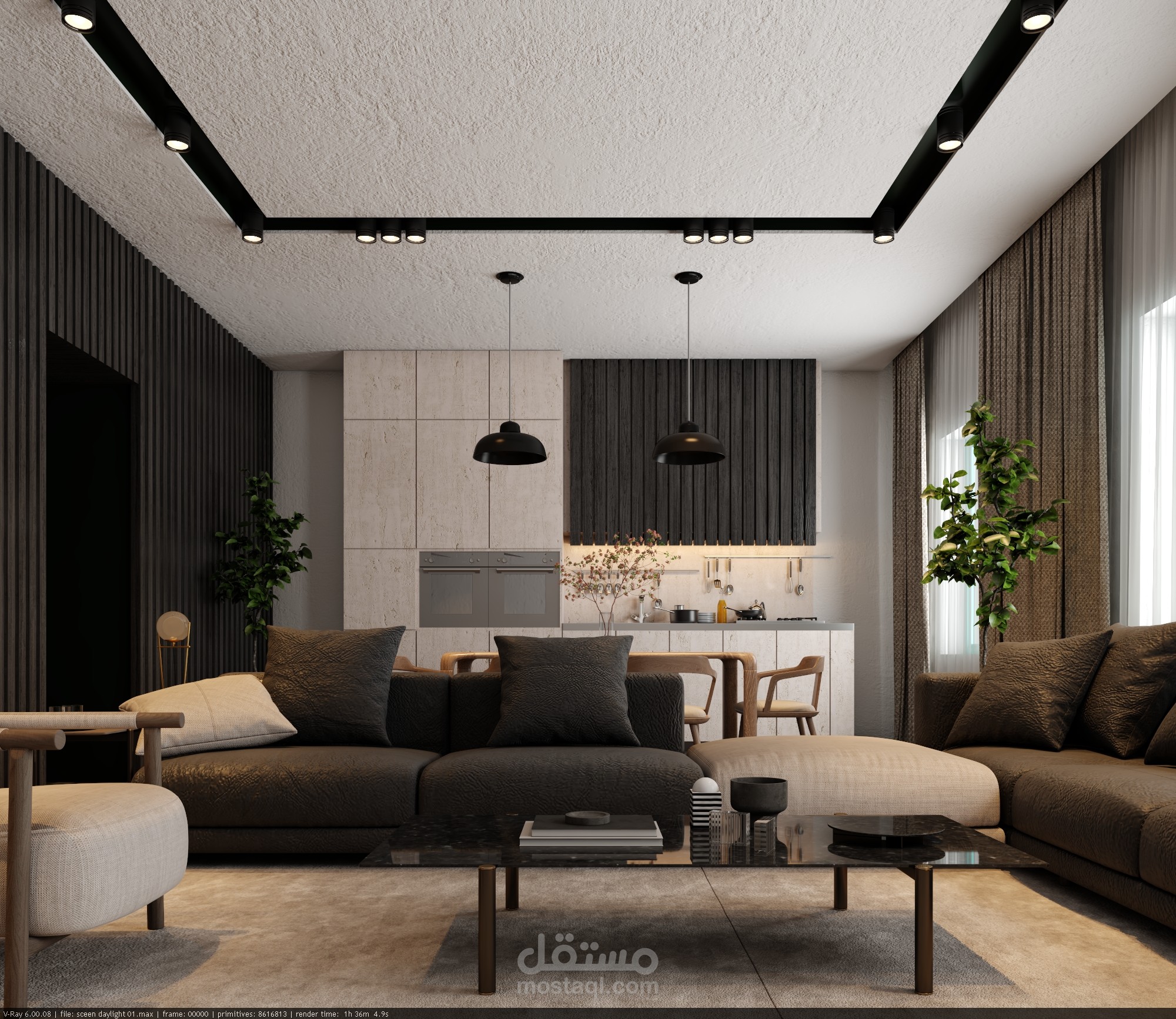 Interior workshop 3Ds max _ vray (Modern)