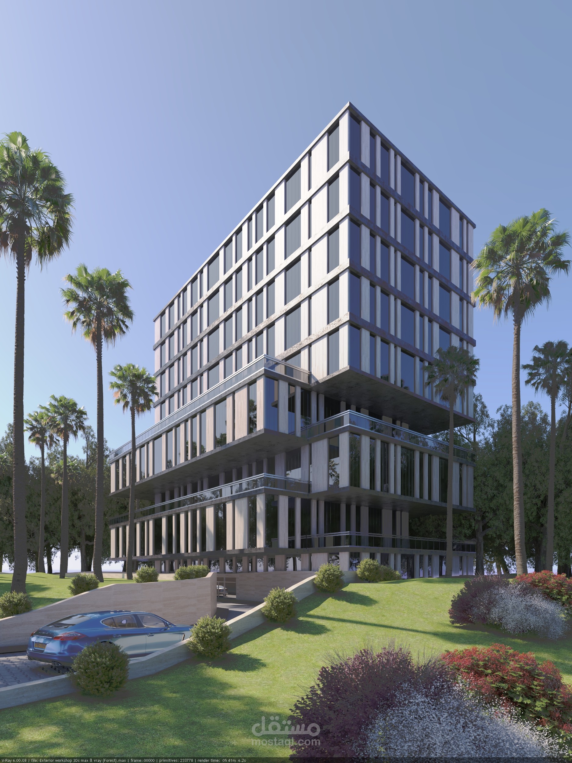 Exterior workshop 3Ds max & vray (Forest)