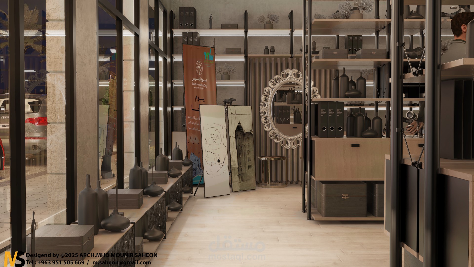 Interior design of a store in Saudi Arabia