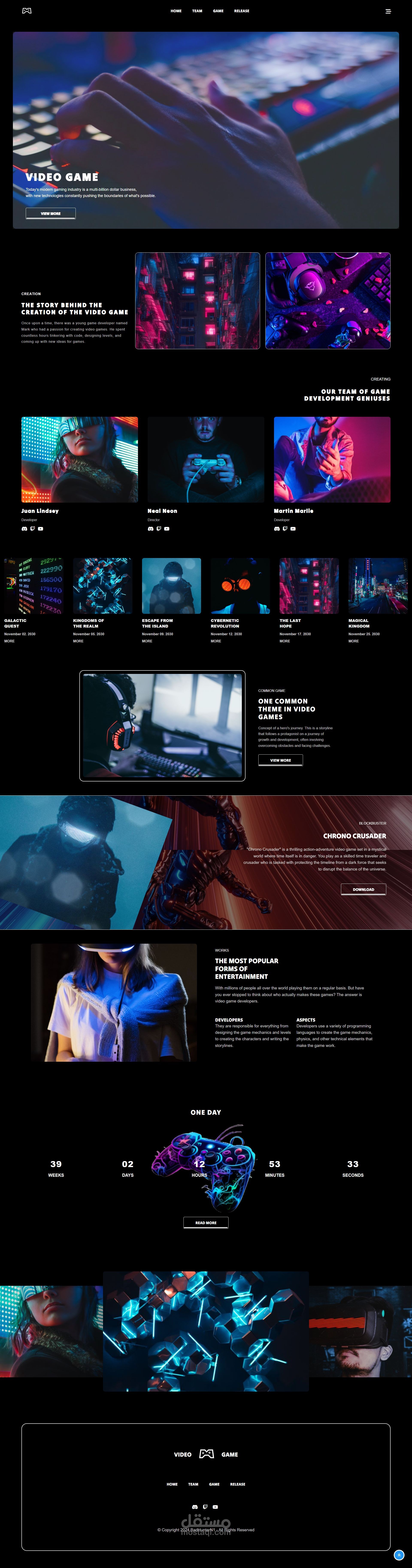 Video Game Website Project