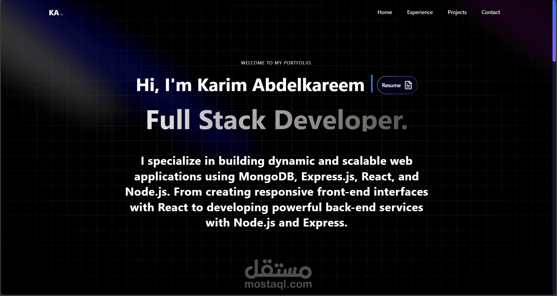 Next Js  modern portofolio