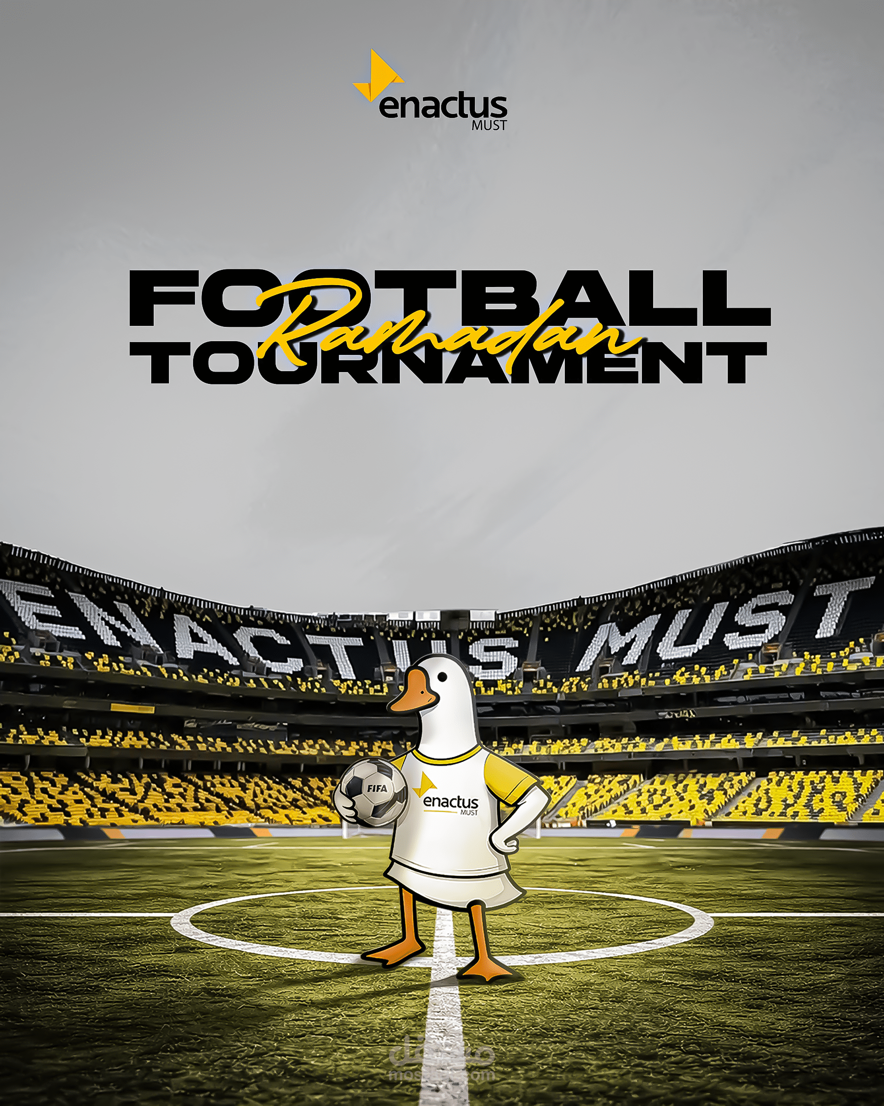 تصميم الهوية البصرية وتعديل الصور (Photo Manipulation) لبوستر بطولة Enactus الرمضانية