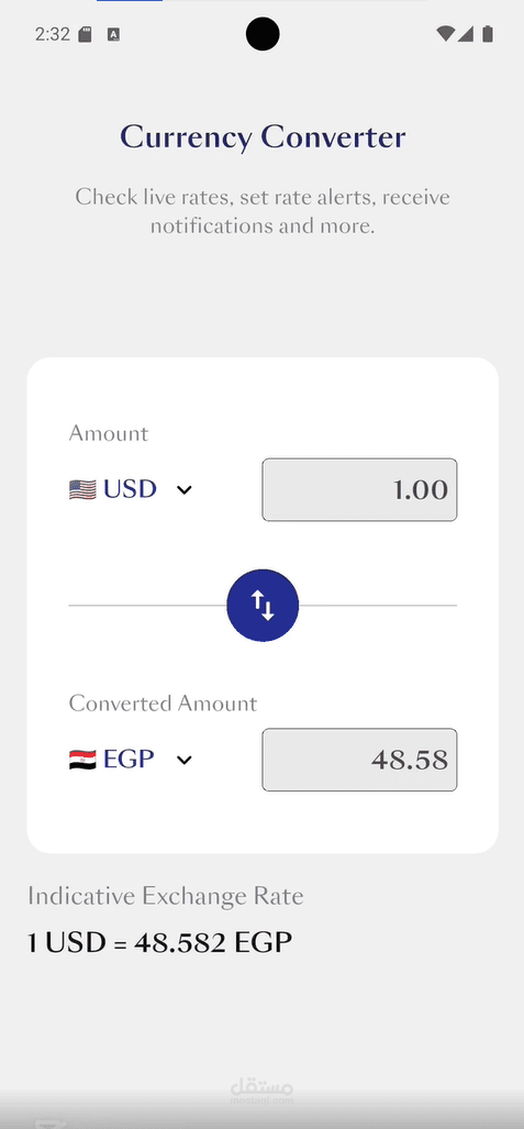 تطبيق تحويل عملات (Currency Converter) باستخدام Flutter