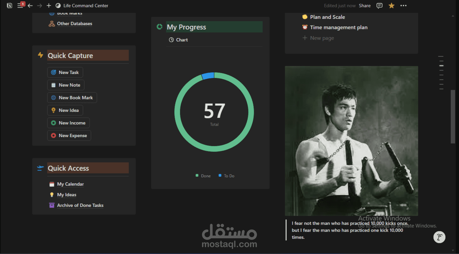 نظام تشغيل شخصي متكامل (Life OS)