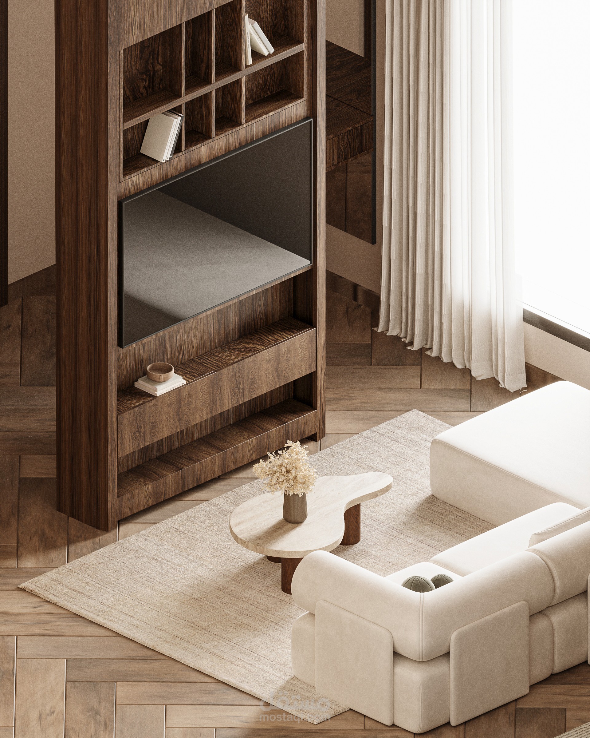 غرفة معيشة مع طاولة طعام