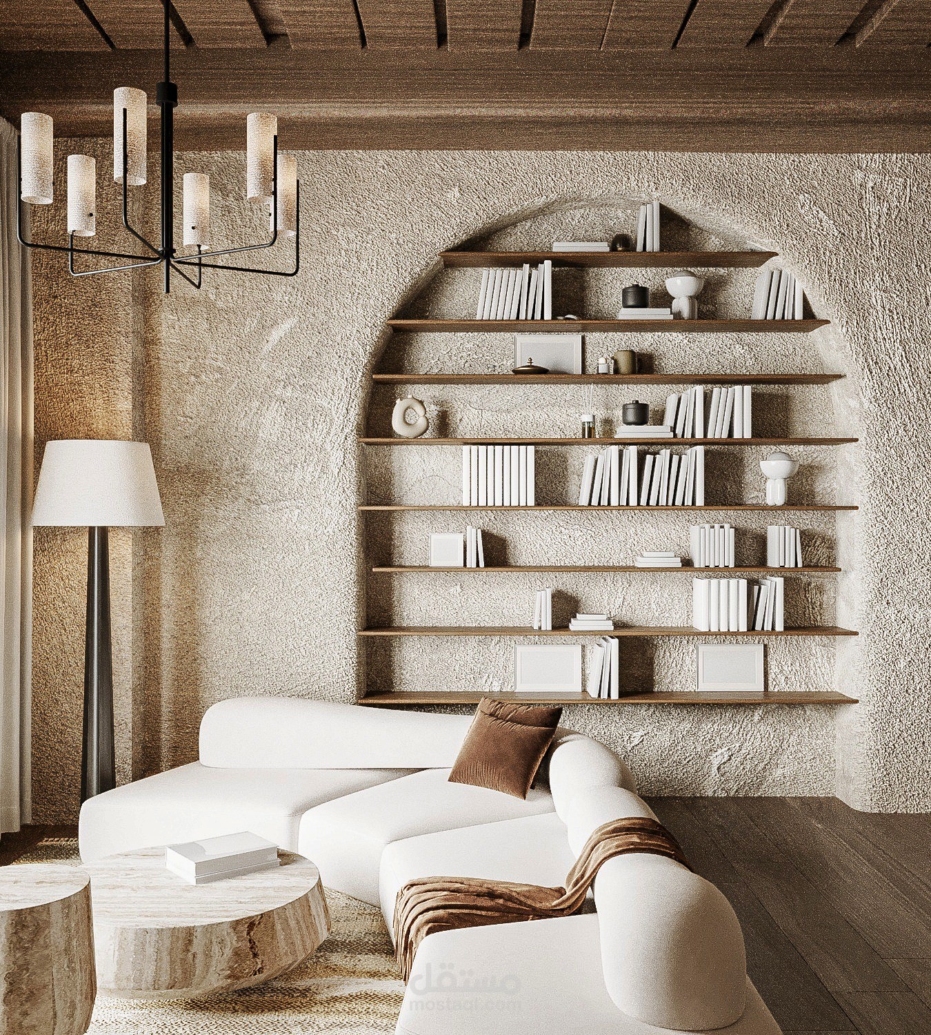 غرفة معيشة / صالة في بيت المزرعة