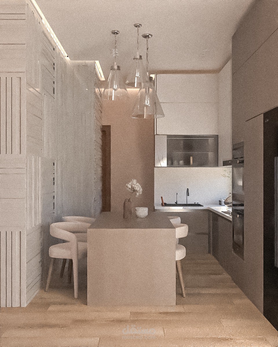 تصميم مطبخ امريكي مودرن