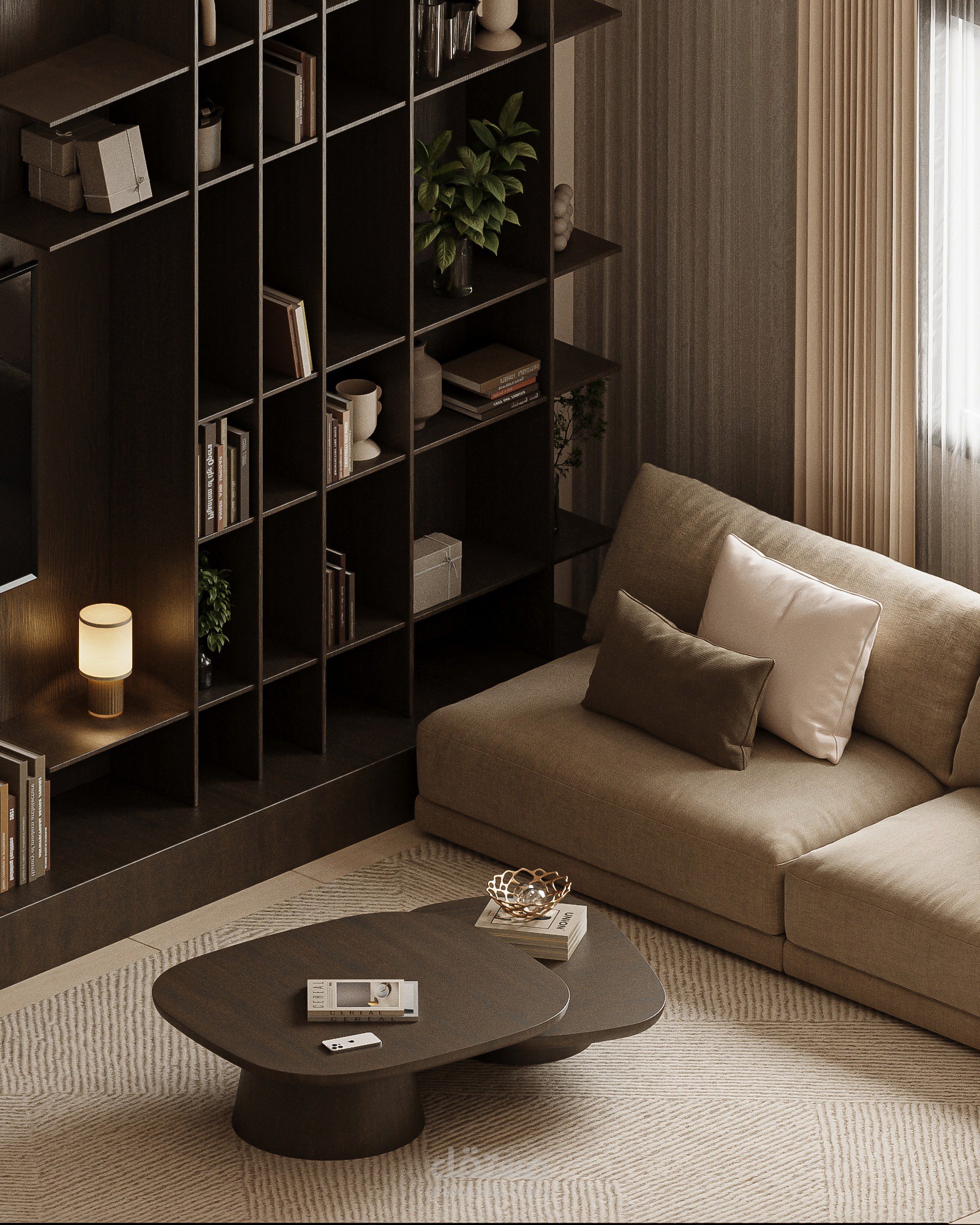 فراغ صالة ومنطقة طعام مودرن