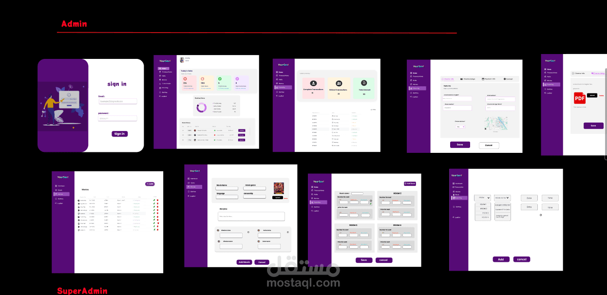 YourSeat -dashboard  website