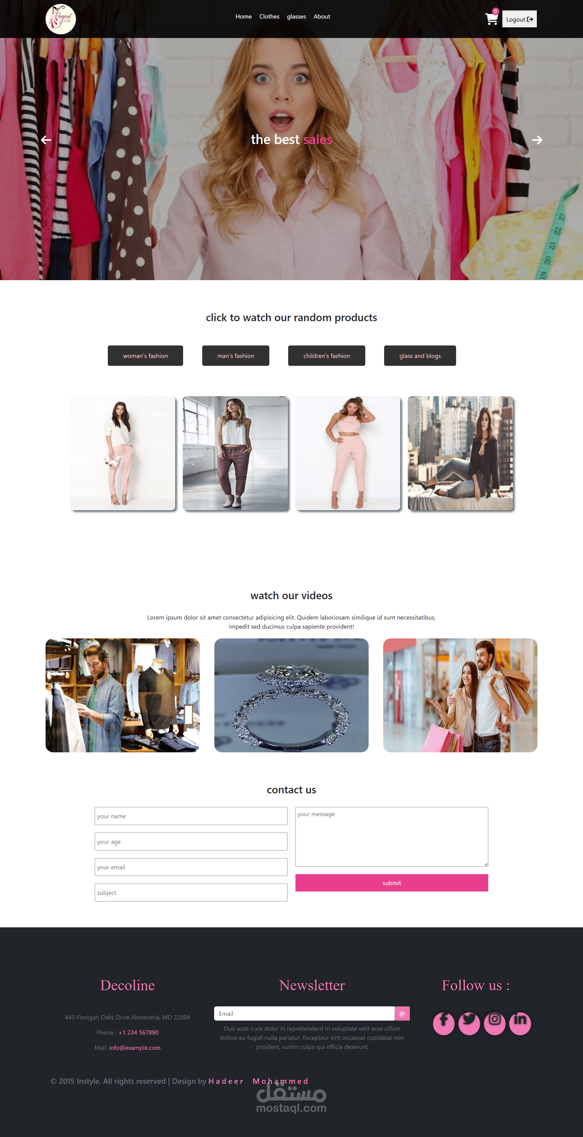 ecommerce website