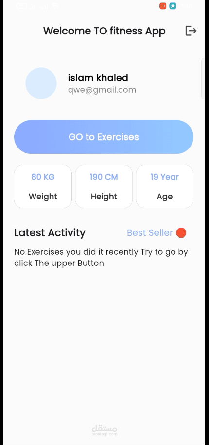 Fitness App: Developed a fitness mobile application using Flutter and Firebase,