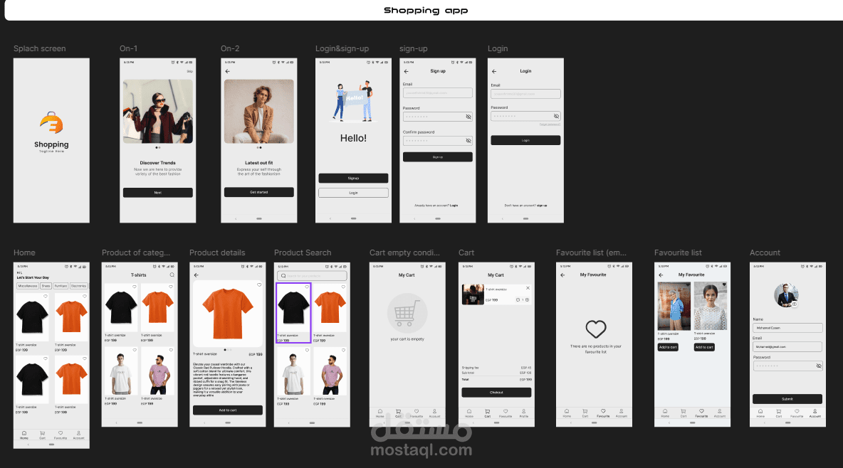 Shopping App UI Design