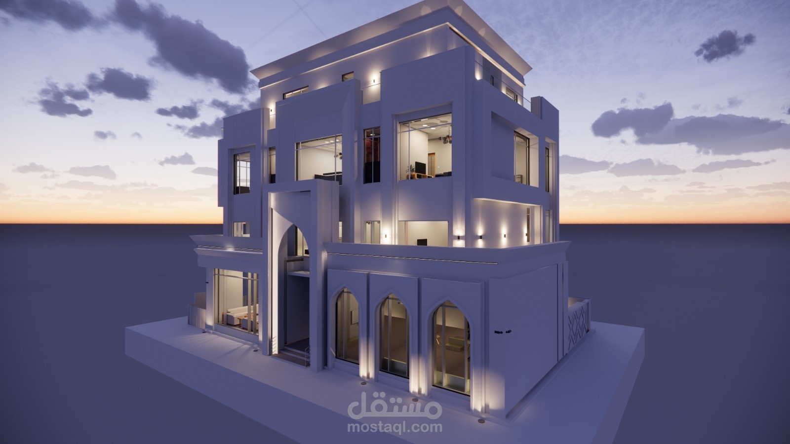 تصميم المخططات الكهربيه لفيلا سكنيه في الكويت