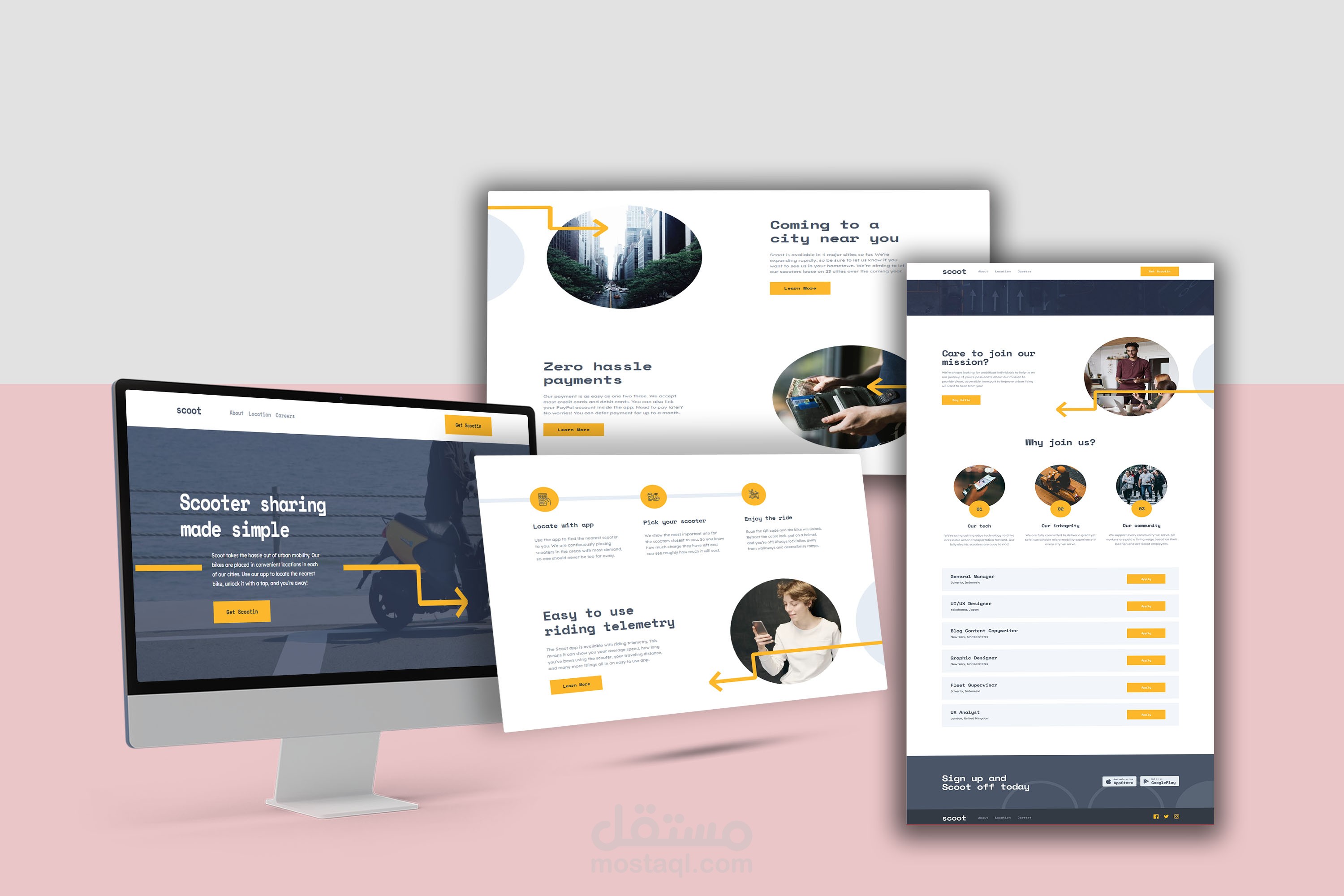 تصميم وتطوير موقع ويب متكامل متعدد الصفحات متجاوب مع جميع الأجهزة