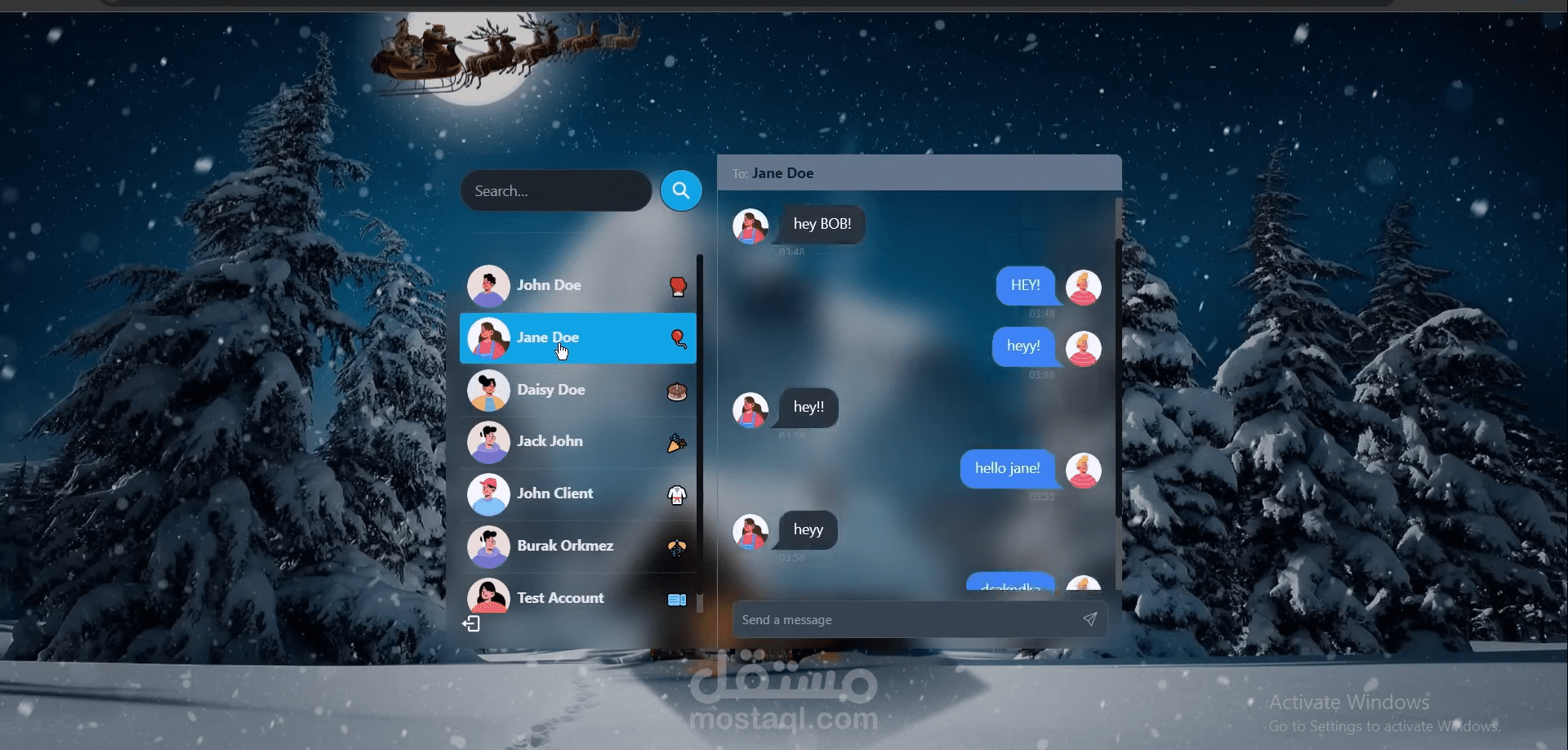 تصميم وبرمجة تطبيق محادثة احترافي بواجهة مريحة + إشعارات فورية + حماية كاملة + Socket.io
