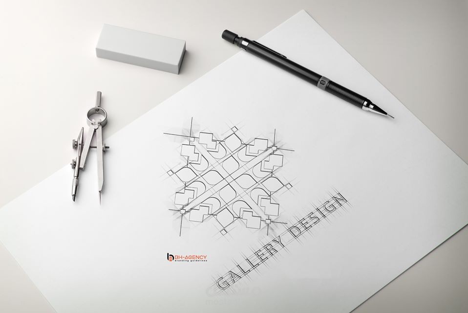 الشعار والهوية البصرية لشركة غاليري ديزاين