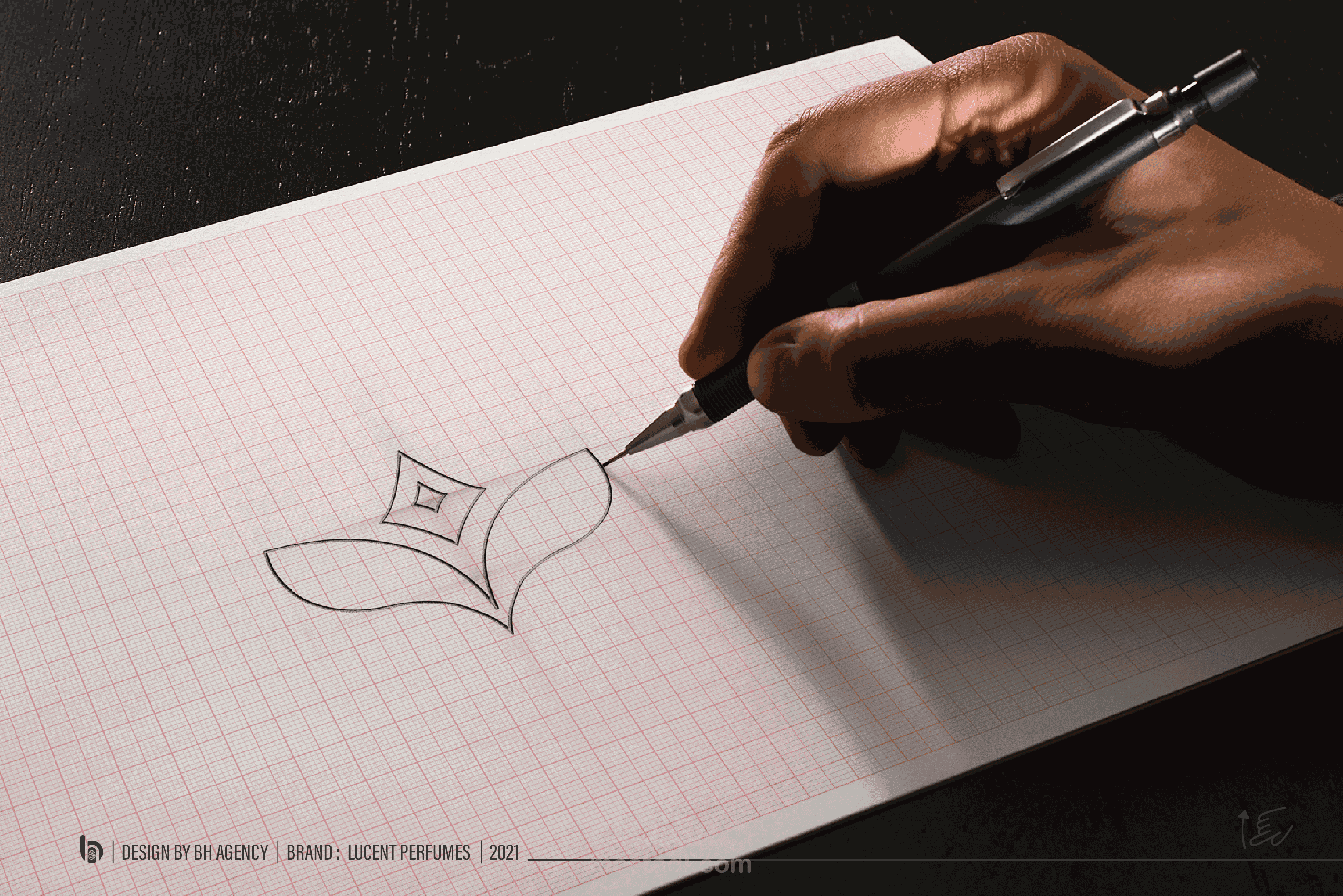 الشعار والهوية البصرية لشركة لوسينت للعطور