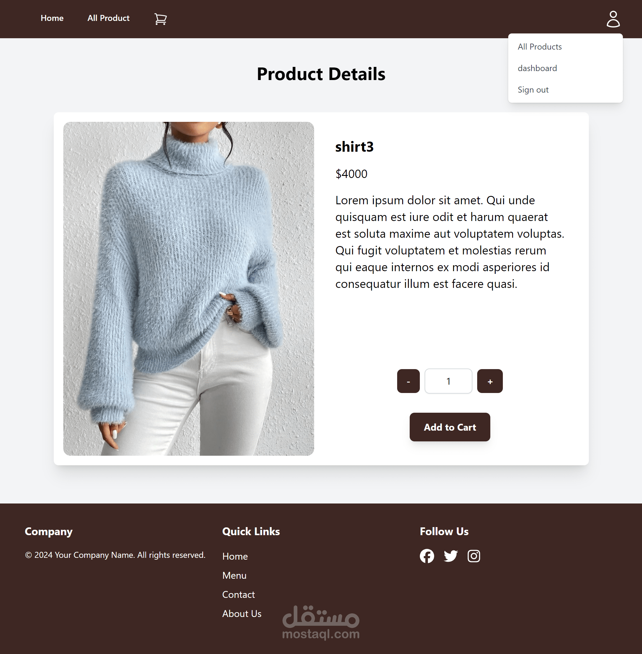 e commerce  website