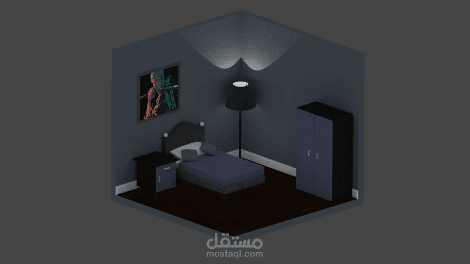 انشاء نماذج ثلاثية الابعاد على برنامج Blender.