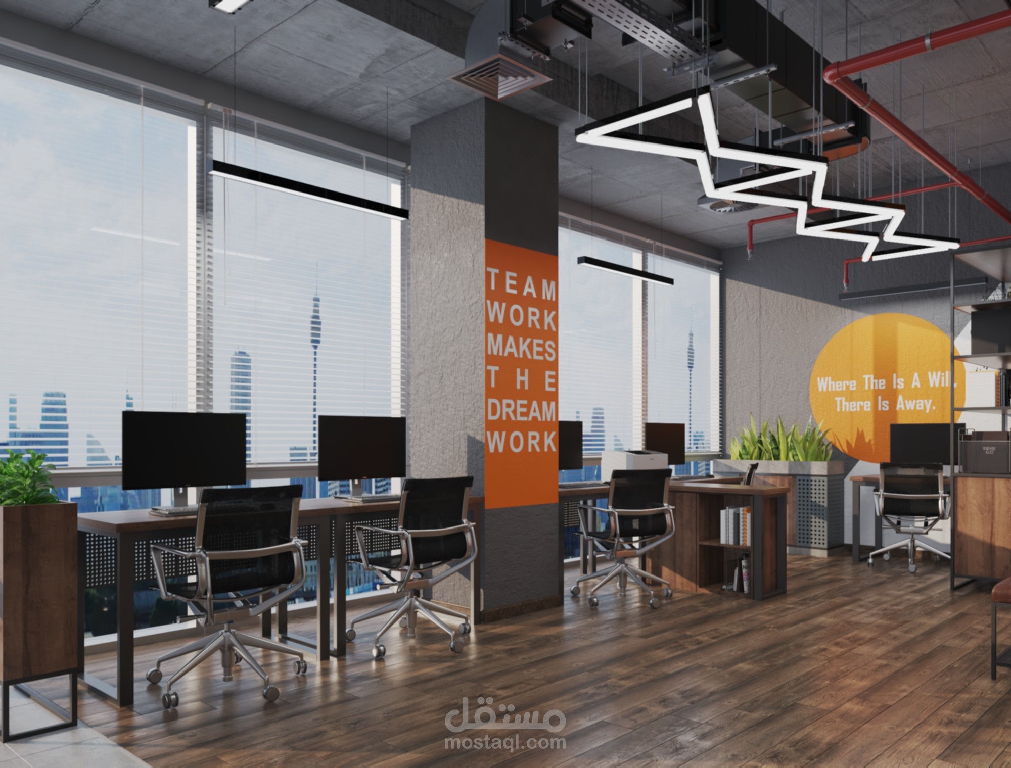 تصميم داخلي لشركة في مدينة اسطنبول.