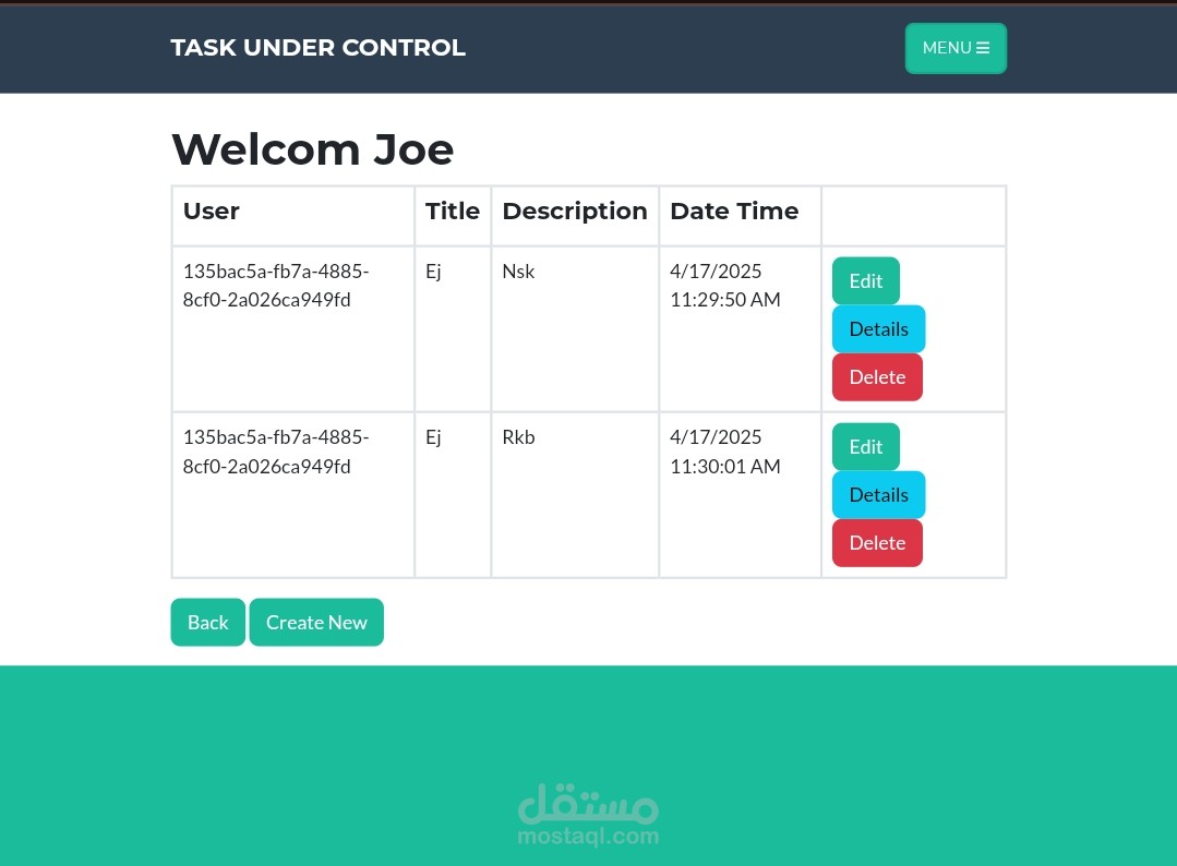 Task manager site