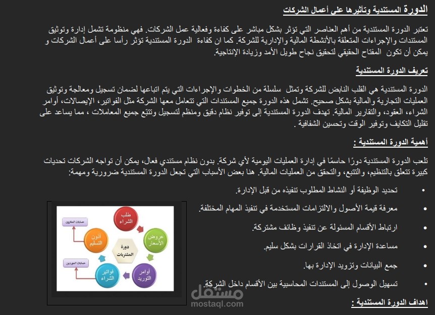مقالة مفصلة عن الدورة المستندية وتأثيرها علي أعمال الشركات