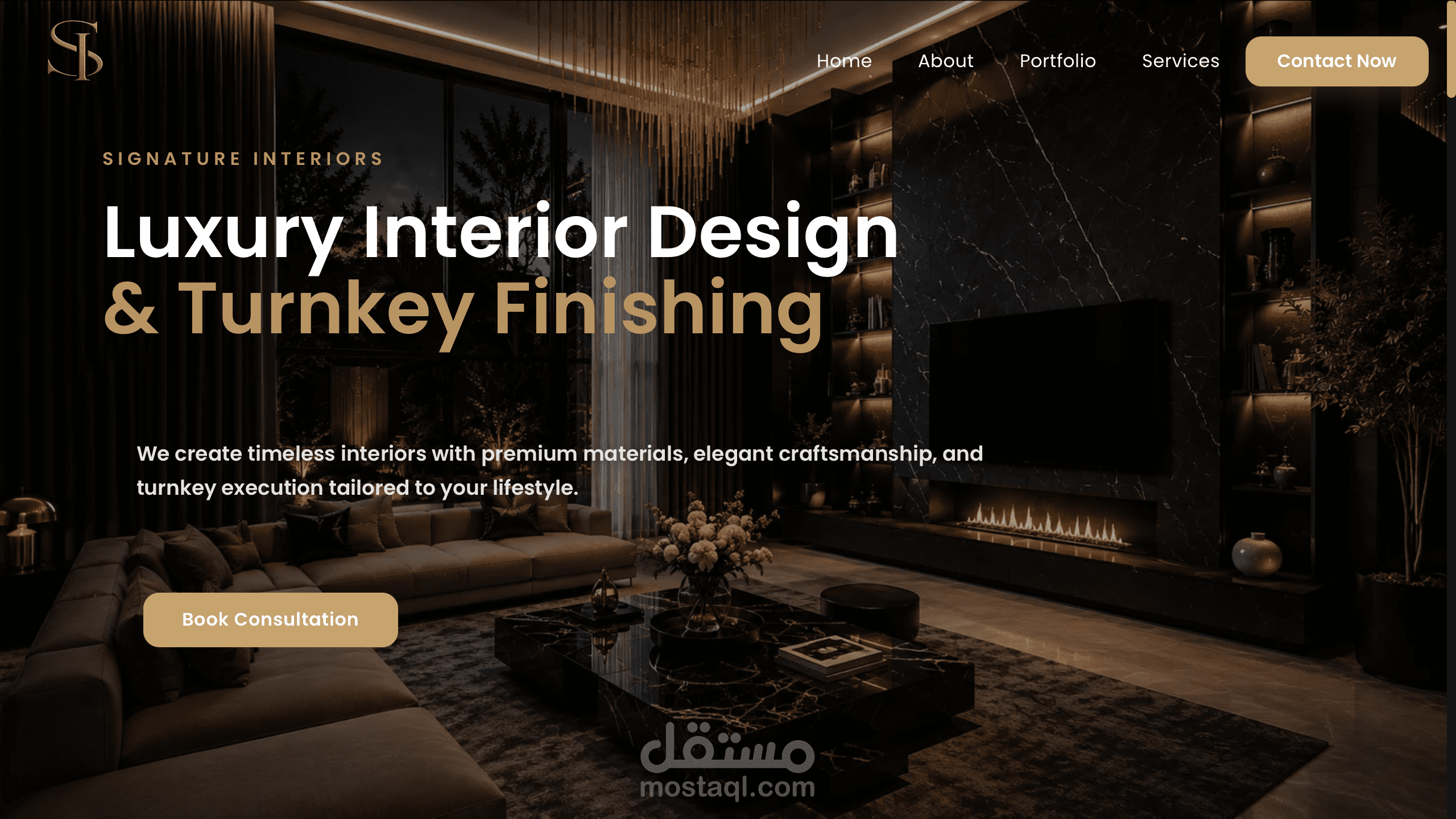 Interior Studio Website - موقع شركة تصميم وتشطيب داخلي