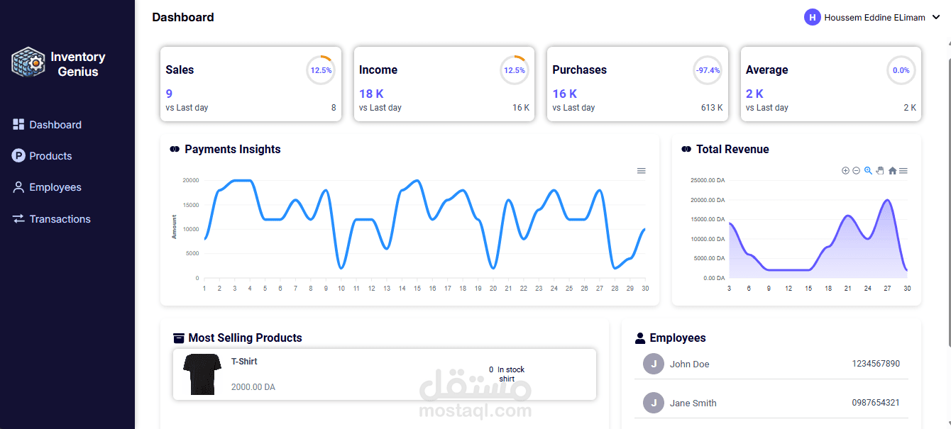 InventoryGenius ، نظام إدارة محتوى كامل لتسيير المخزون.