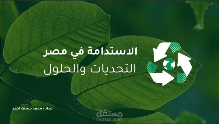 الاستدامة في مصر: التحديات، الحلول، ورؤية نحو مستقبل مستدام