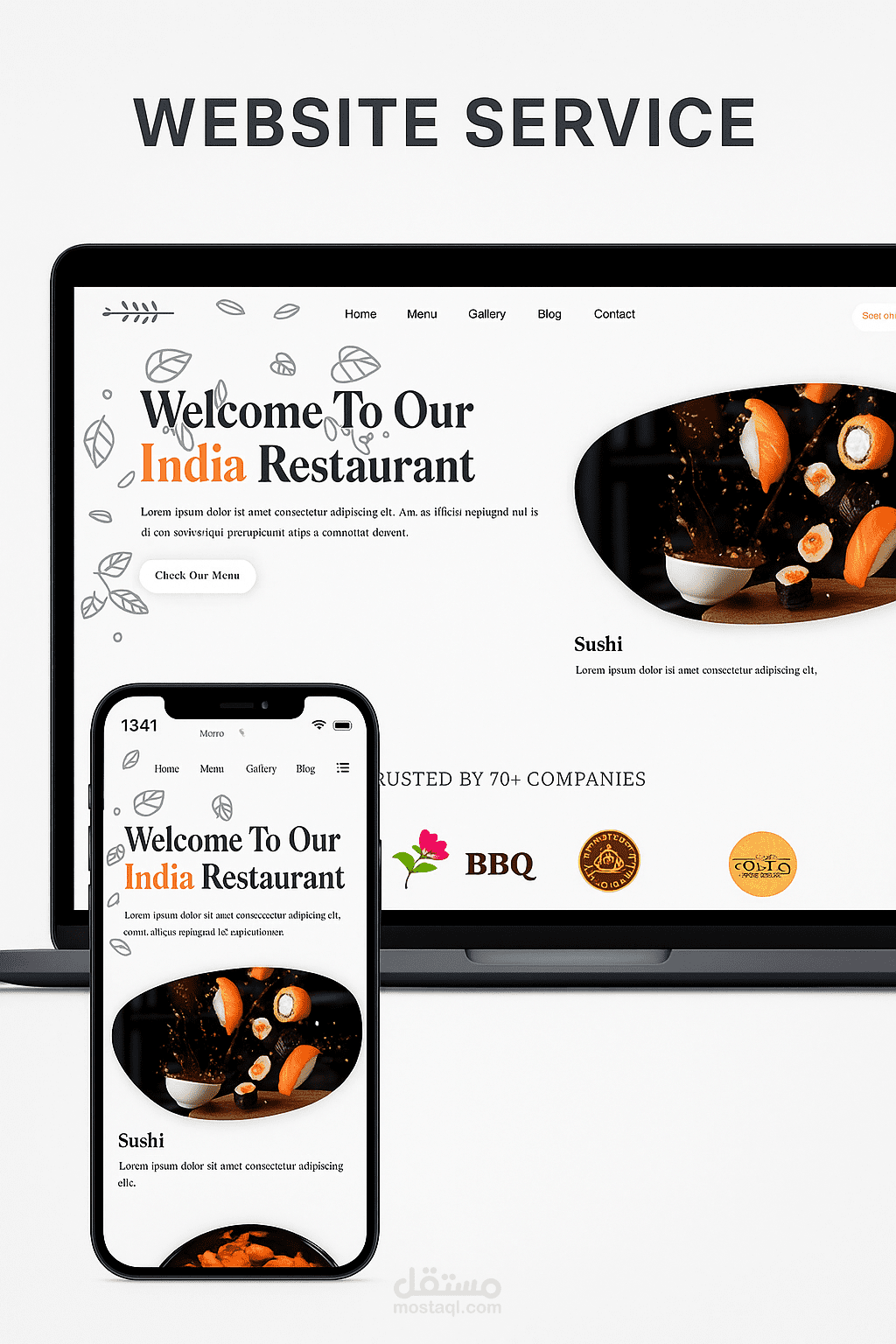 تصميم موقع ويب احترافي لمطعمك باستخدام HTML, CSS, Bootstrap وJavaScript