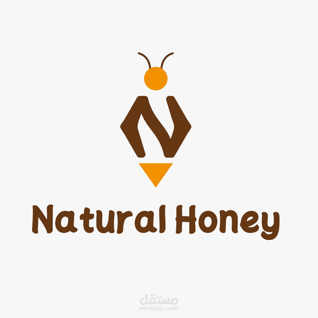 شعار "Natural Honey"، لصفحة بيع منتج عسل نحل طبيعي