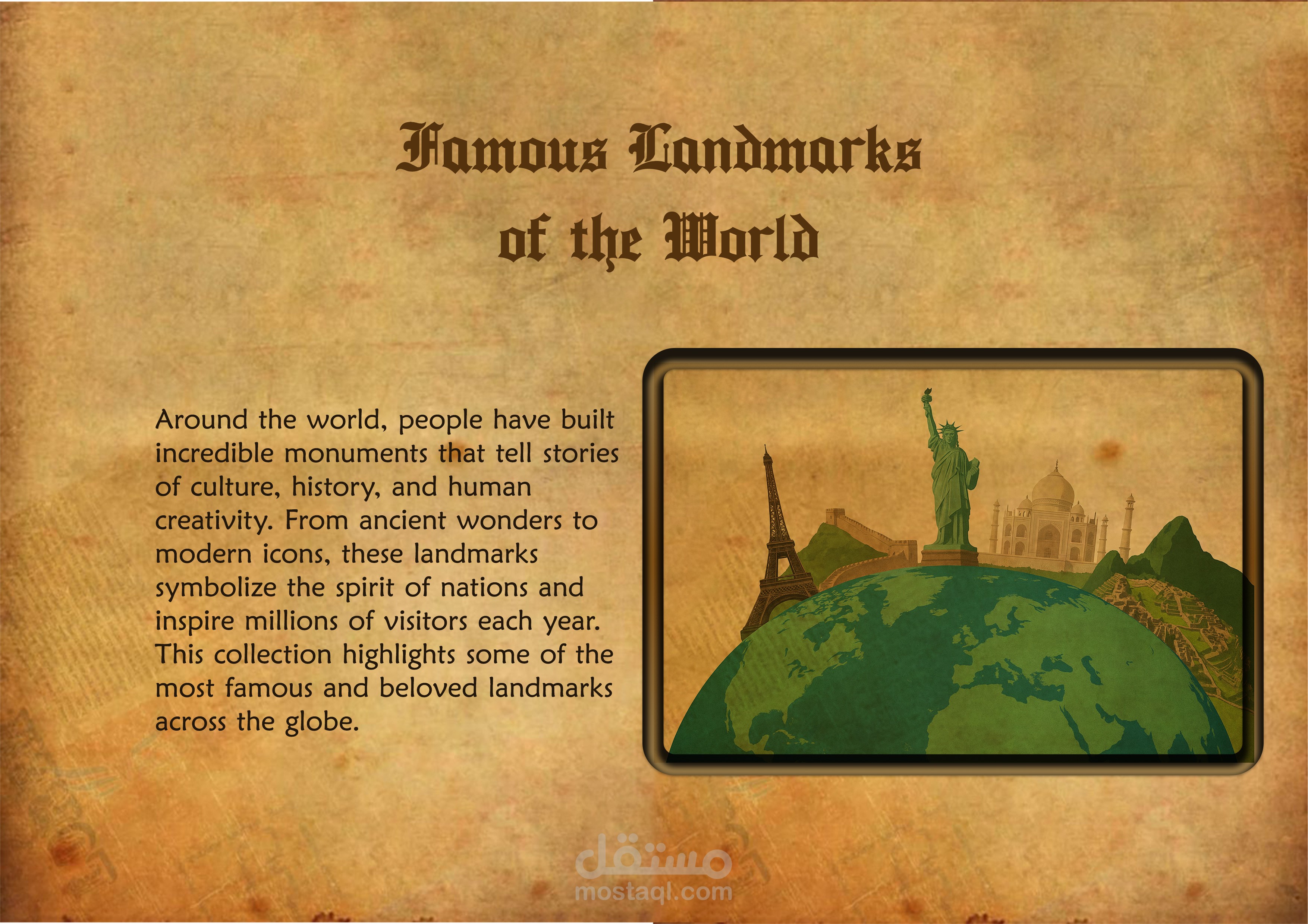 تصميم فوتوشوب عن التاريخ