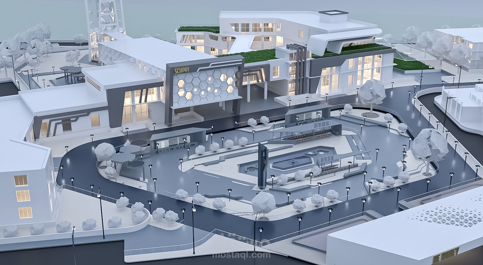 لقطات متنوعة لمشاريع بنمط ريندر الماكيت