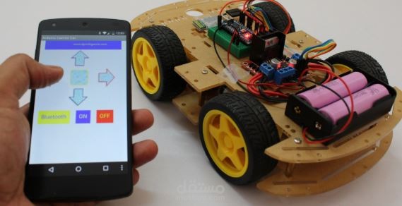 mobile remote controlled car using Arduino  التحكم في سيارة عن بعد بإستخدام موبايل