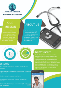 عمل دراسة جدوي لتطيبق خدمات صحية (business plan)