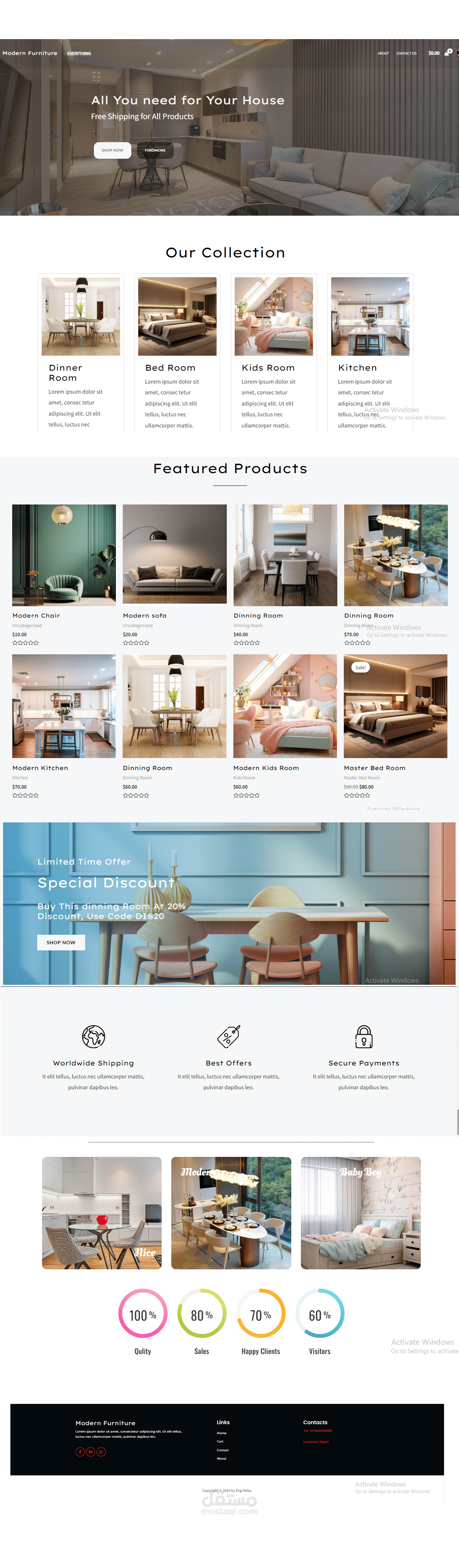 متجر إلكتروني Modern furniture
