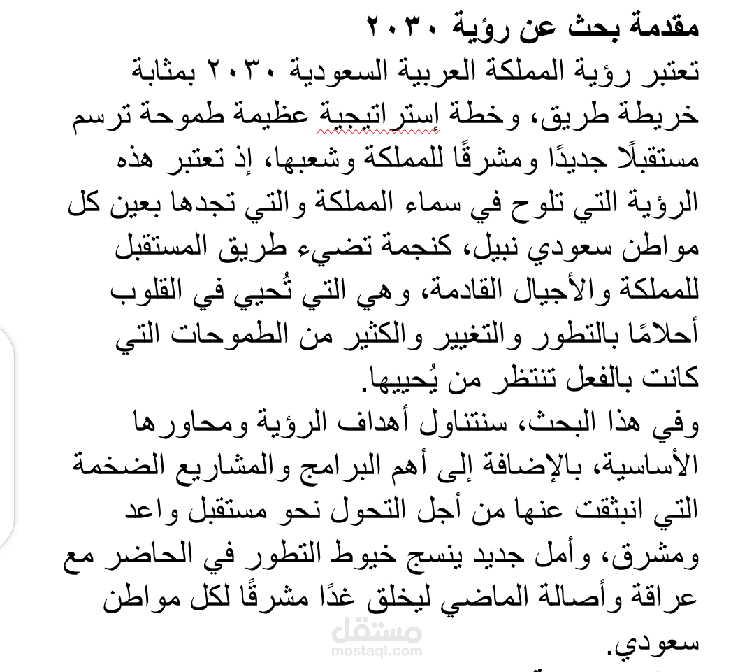 رؤية المملكة العربية السعودية 2030