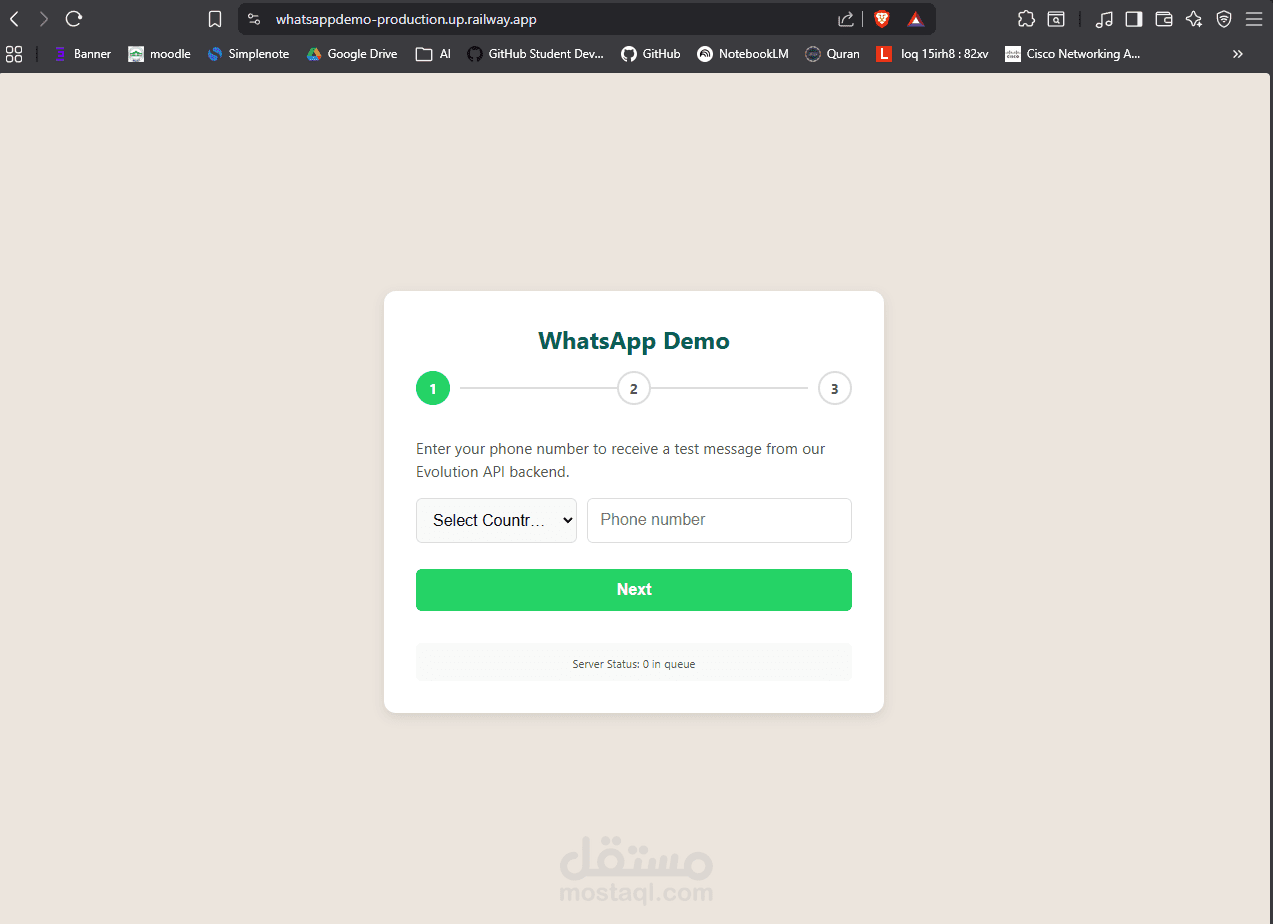 WhatsApp sender demo