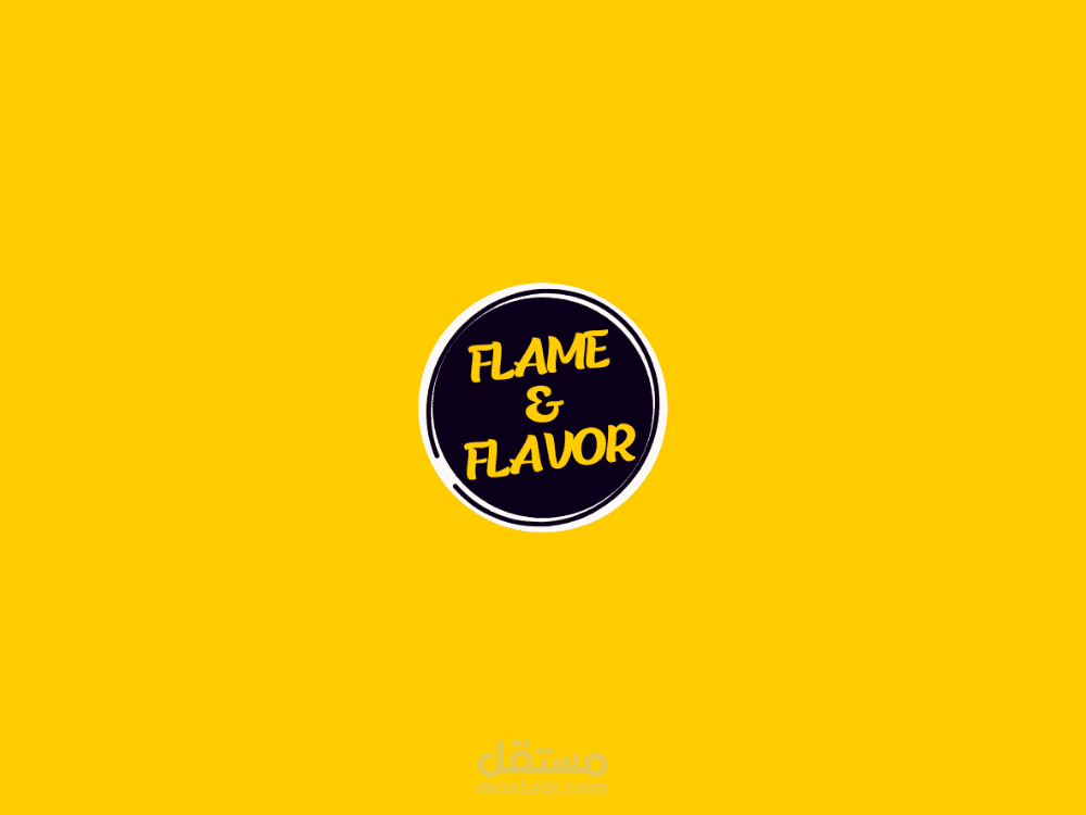 "تصميم شعار حيوي لعلامة FLAME & FLAVOR"