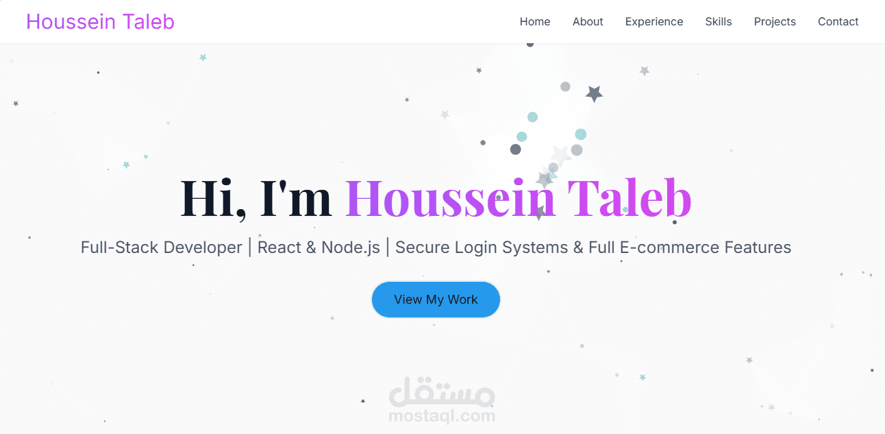 موقع شخصي احترافي ثنائي اللغة (RTL/LTR) - معايير الوصولية العالمية WCAG