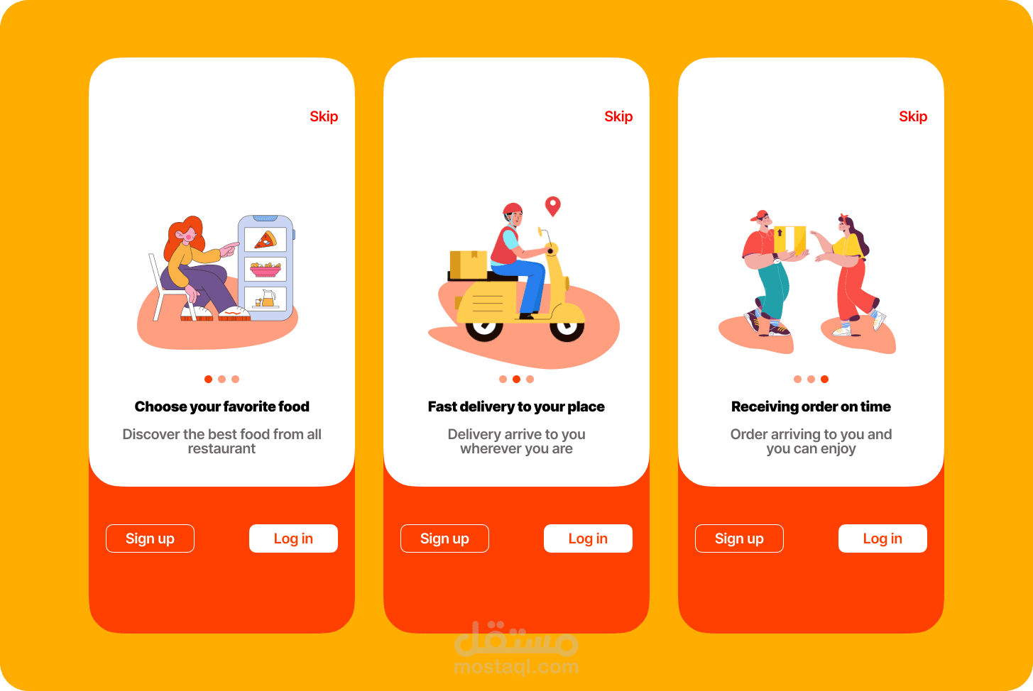 Food Delivery App Onboarding Screen