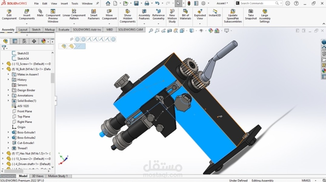 عمل مكينة bending machine على الsolid work
