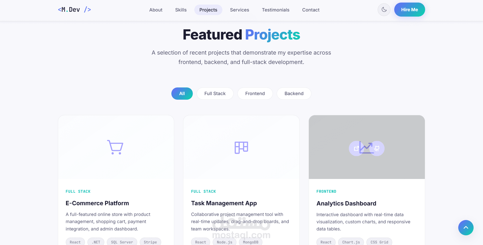 Full Stack Personal Landing Page | Modern, Responsive & High Performance